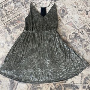 XXXL, Forever 21, Sparkly Grey and silver, V-Neck, Open Back, Cocktail Dress,
